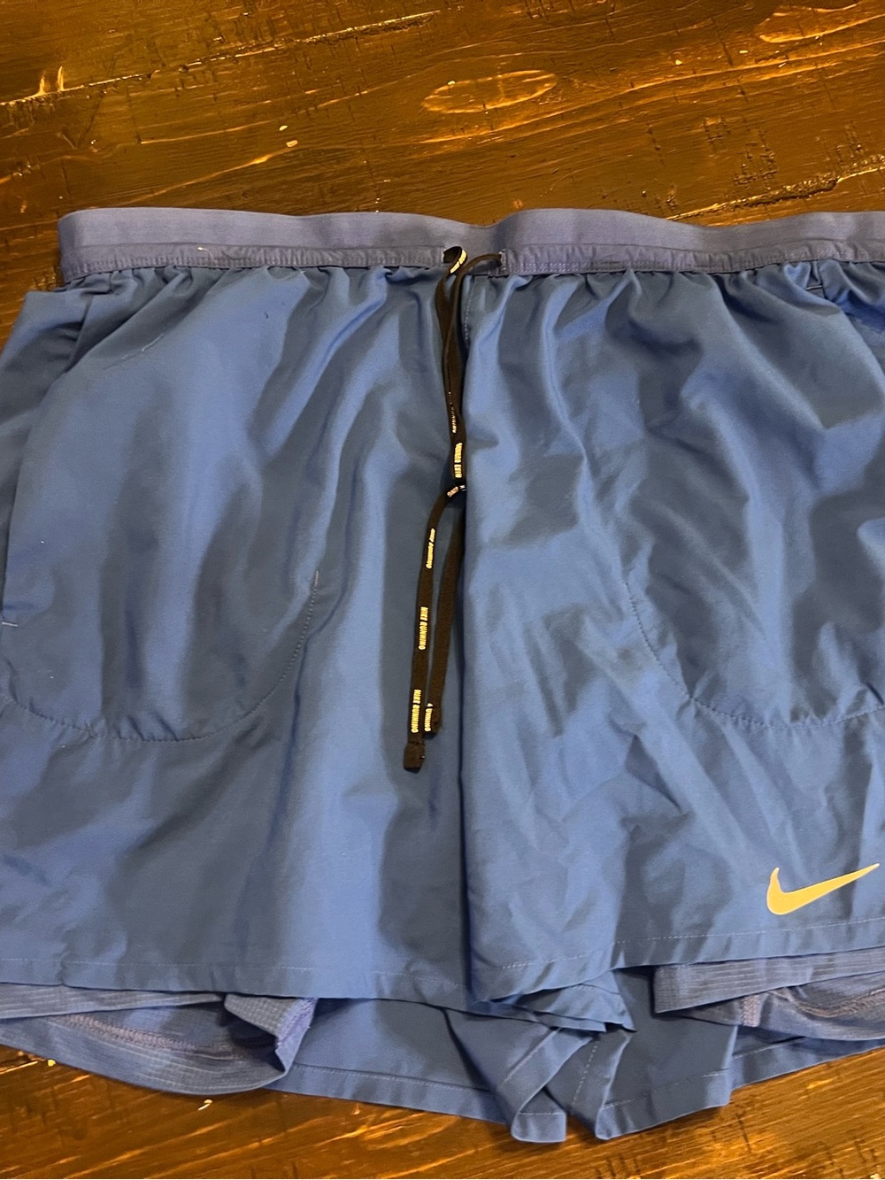 Nike Men's Blue Lightweight Athletic Shorts with Drawstring